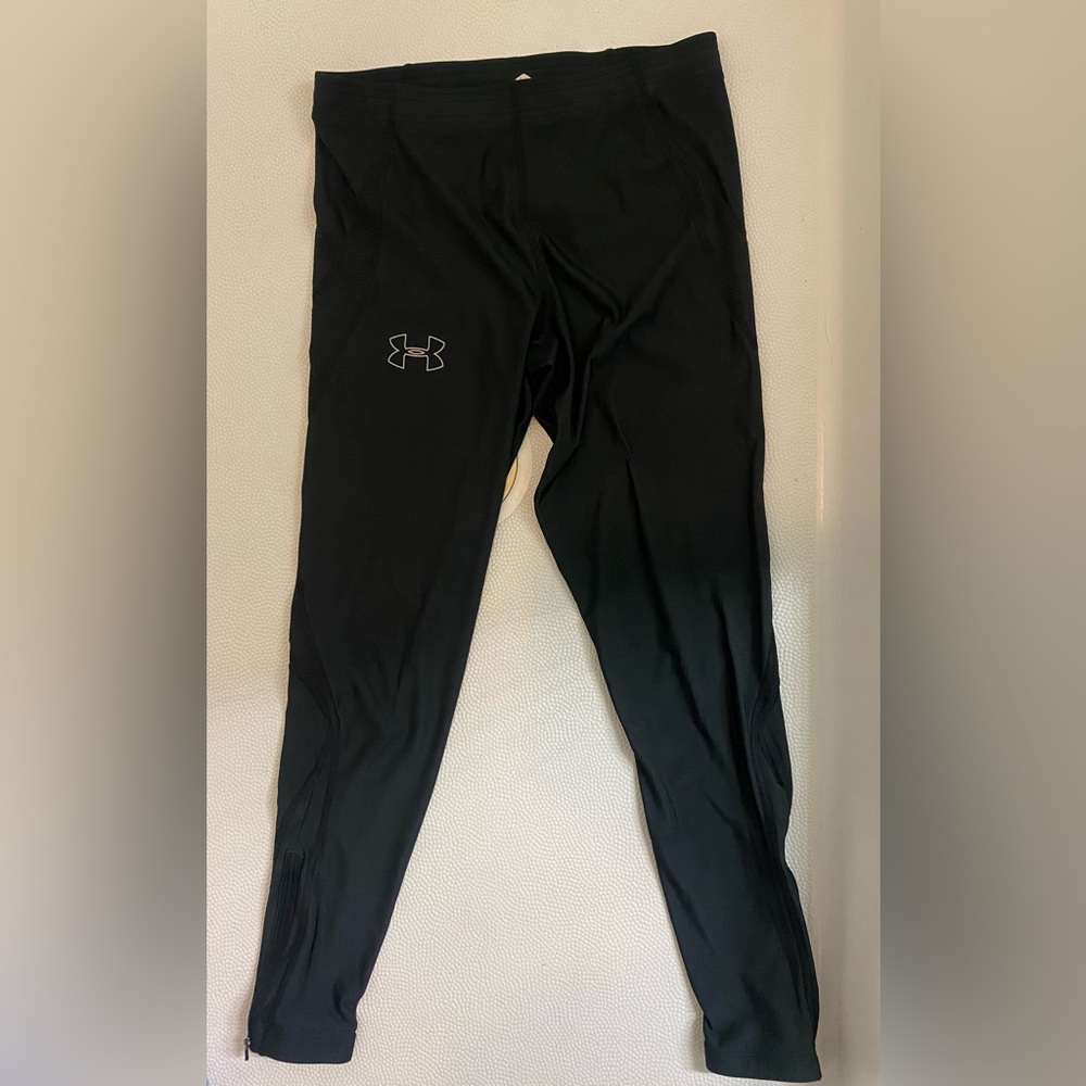 Under Armour Men’s Compression Heat Gear Black Running Tights Leggings